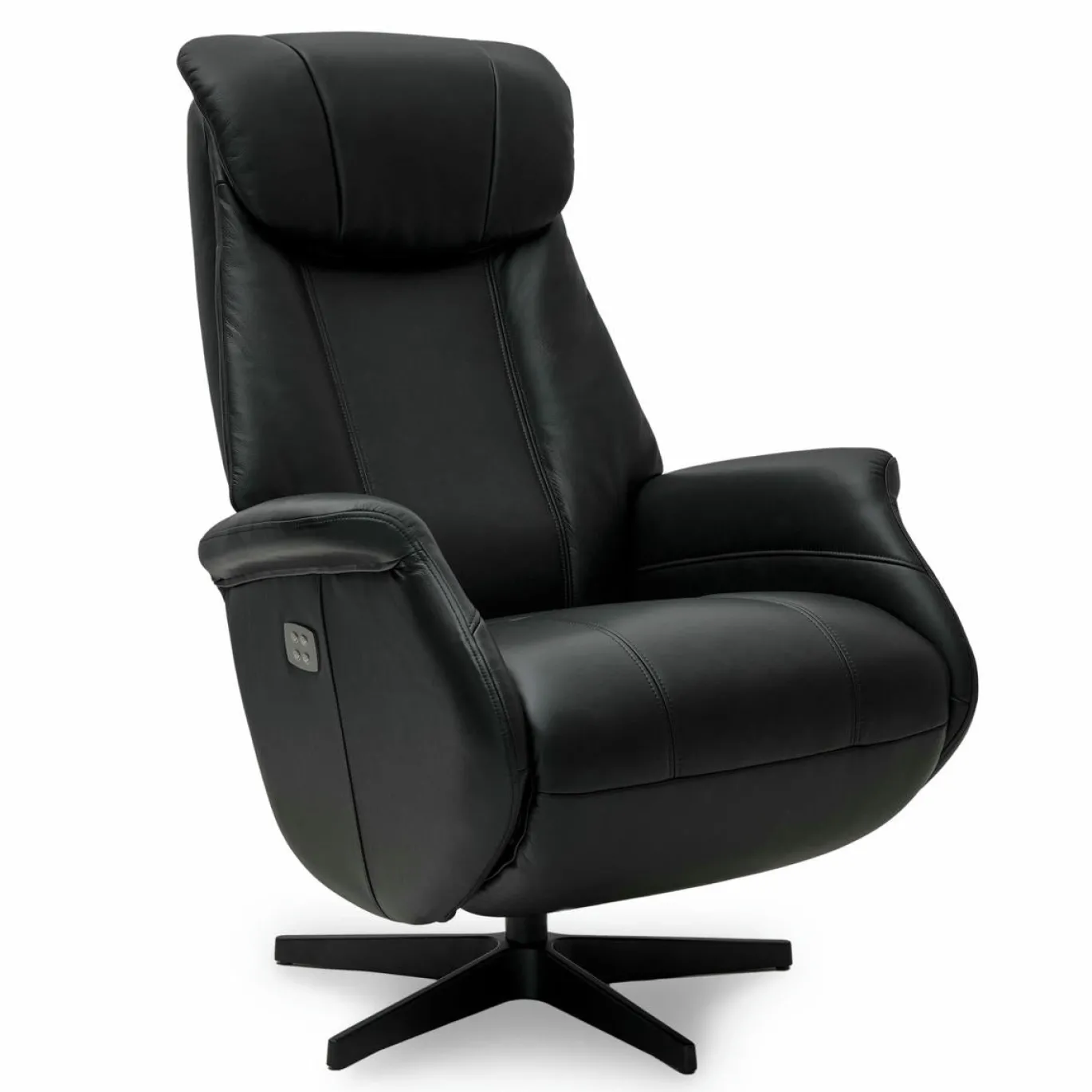 Relaxfauteuil Bonanza Zwart Leer - Giga Meubel