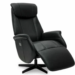 Relaxfauteuil Bonanza Zwart Leer - Giga Meubel