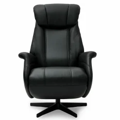 Relaxfauteuil Bonanza Zwart Leer - Giga Meubel