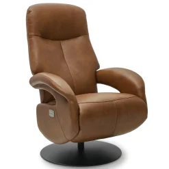 Relaxfauteuil Bull Bruin Leer - Giga Meubel