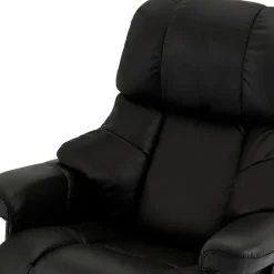 Relaxfauteuil Crown Zwart Leer - Giga Meubel