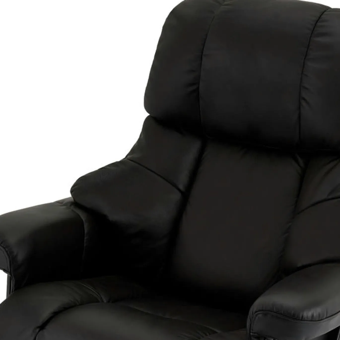 Relaxfauteuil Crown Zwart Leer - Giga Meubel