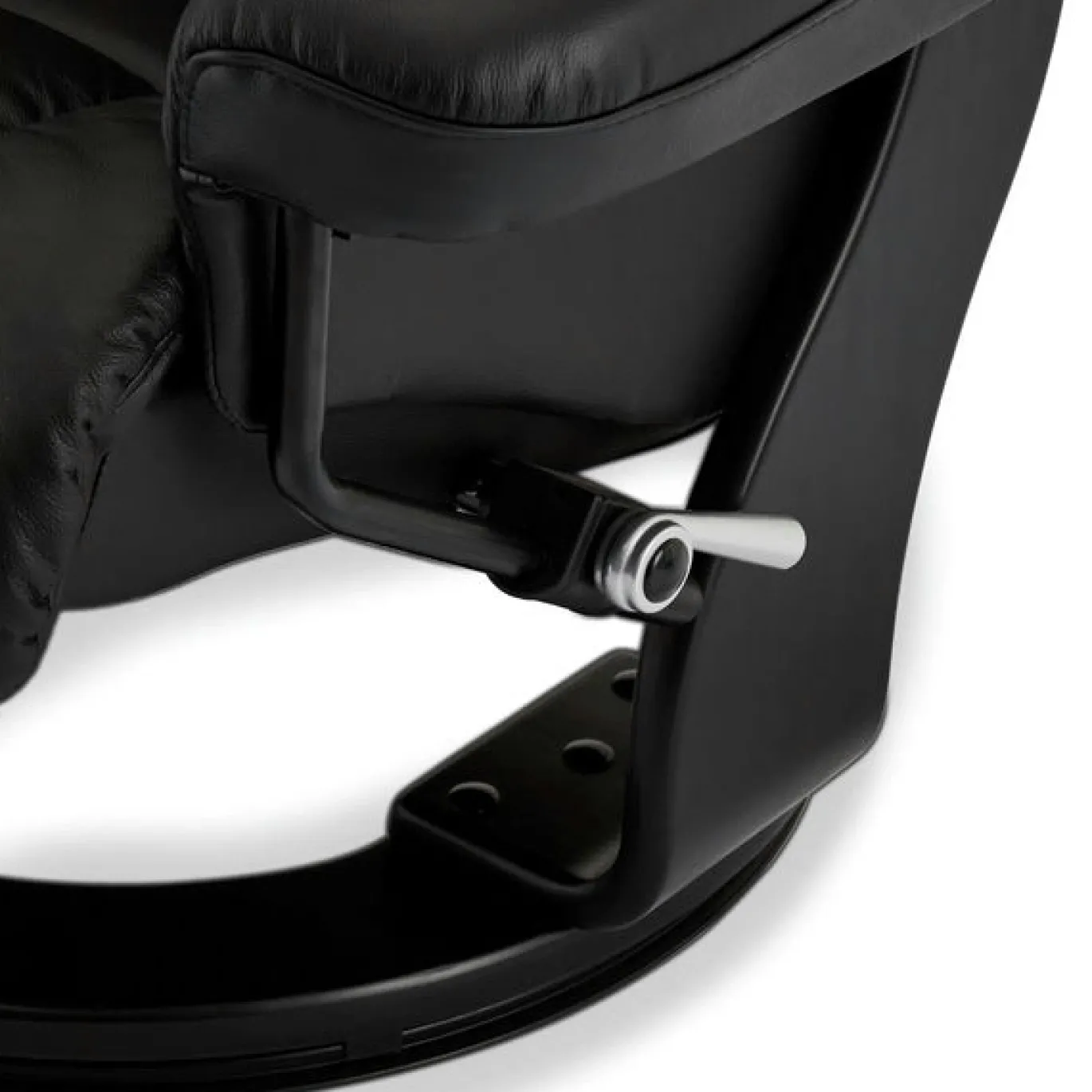 Relaxfauteuil Crown Zwart Leer - Giga Meubel