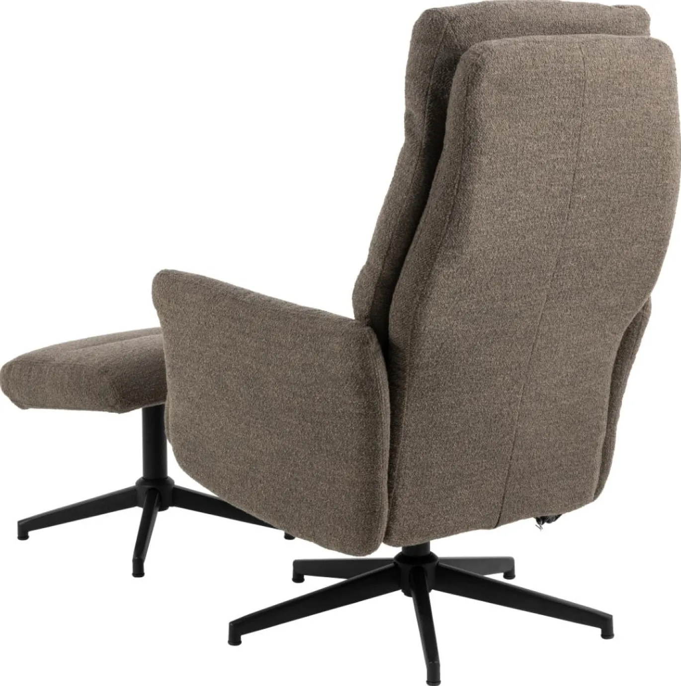 Relaxfauteuil Met Voetenbankje Lovik Taupe Monza - Giga Living