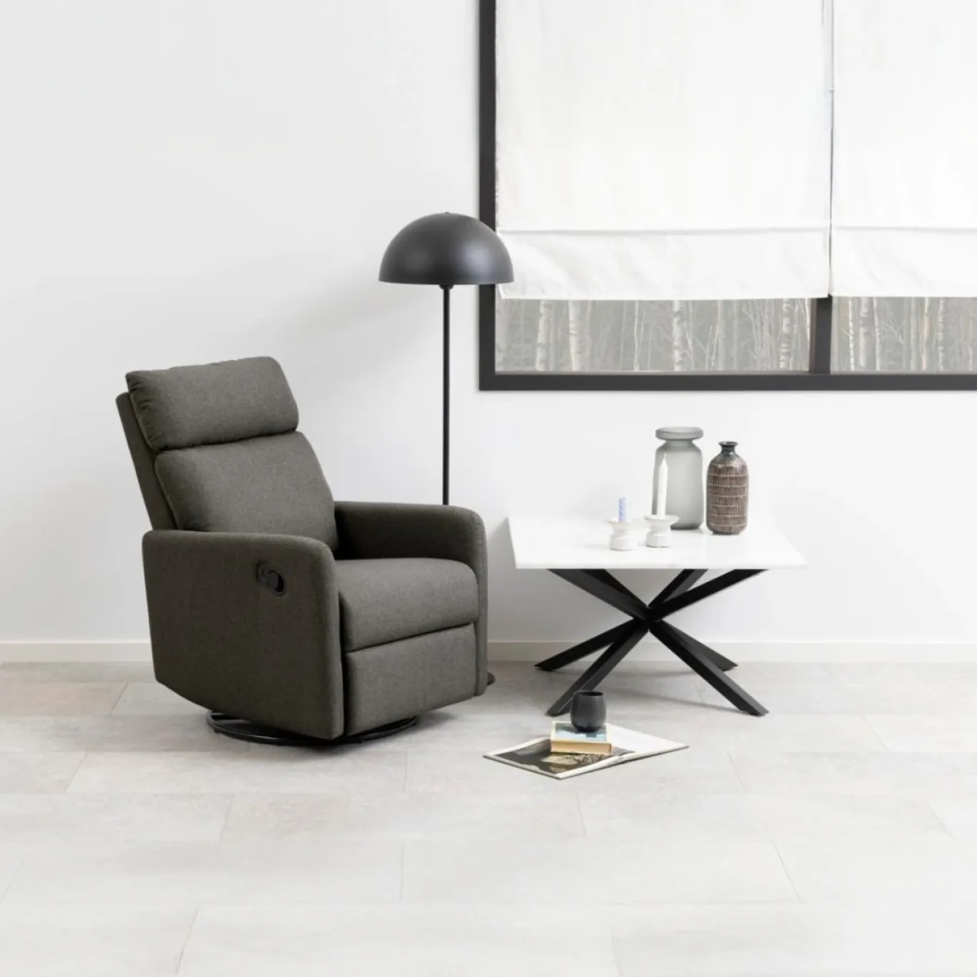 Relaxfauteuil Nida Grijs Sawana - Giga Living