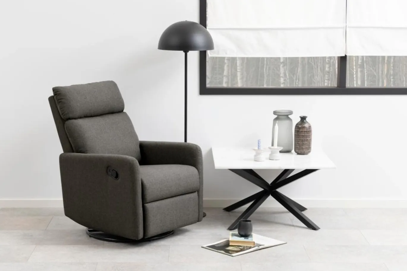 Relaxfauteuil Nida Grijs Sawana - Giga Living