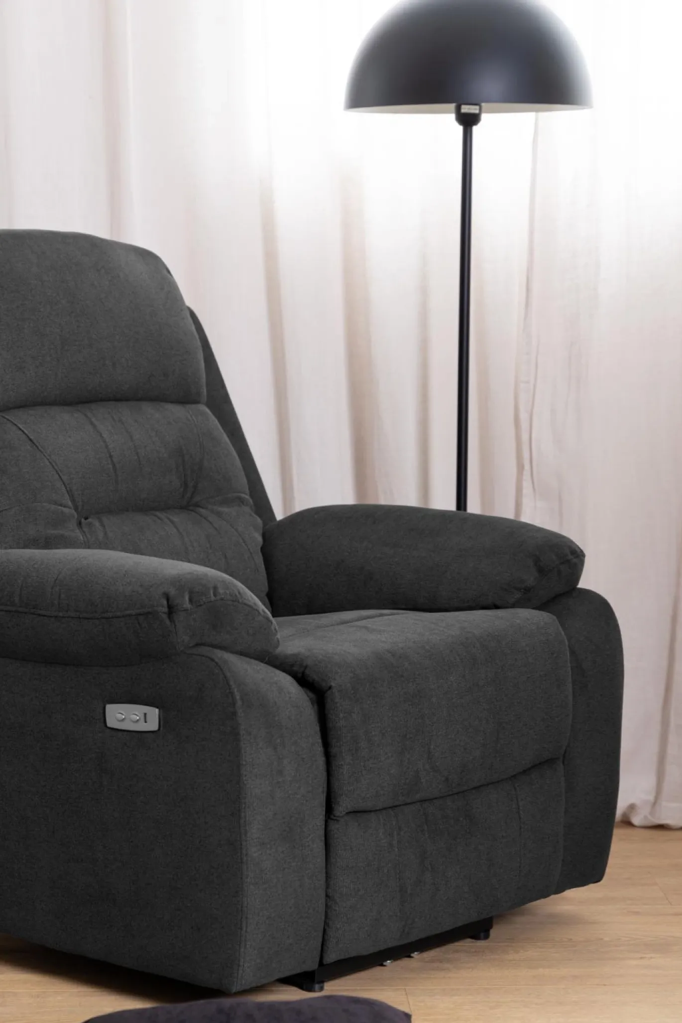 Relaxfauteuil Zarna Donkergrijs - Giga Living