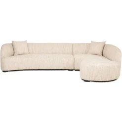 Richmond Bank Pandora Beige Angora Lounge Rechts