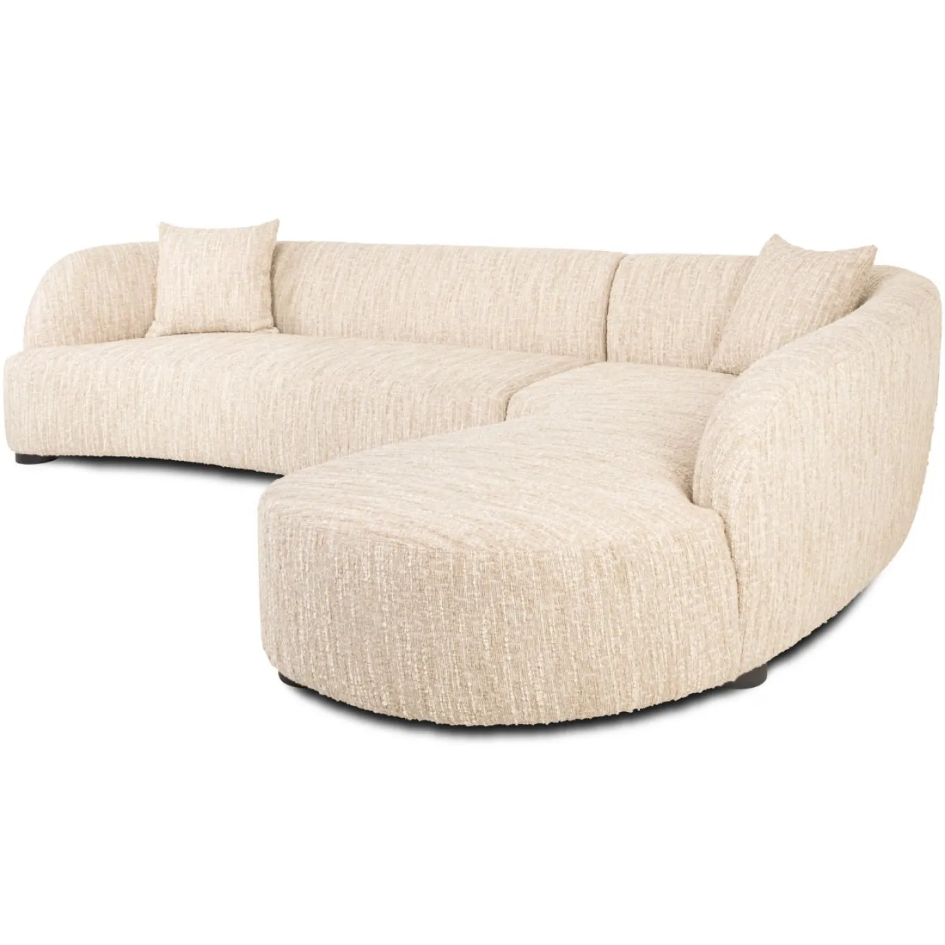 Richmond Bank Pandora Beige Angora Lounge Rechts