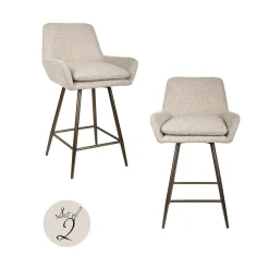 Richmond Barstoel Linsey Naturel Chunky Set Van 2