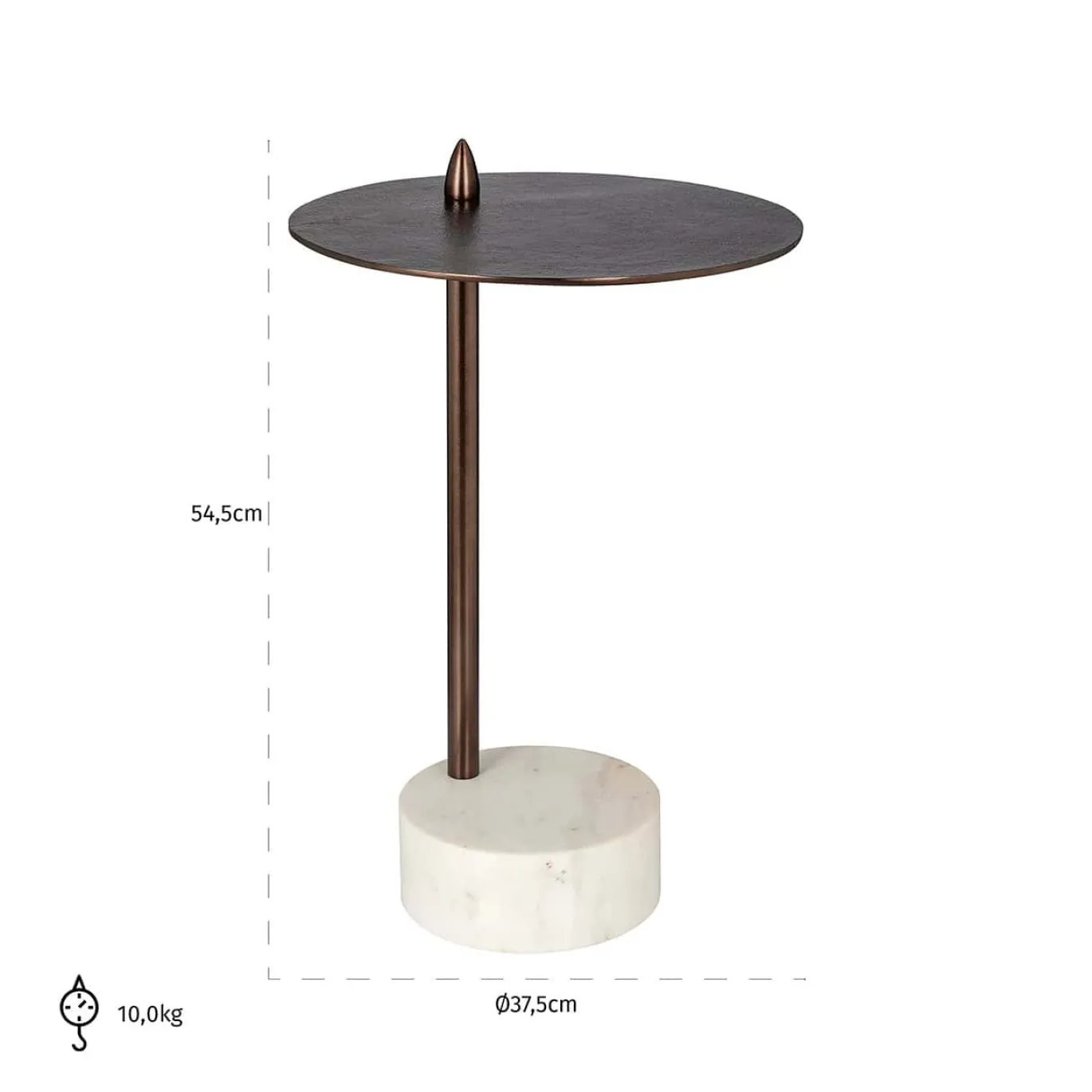 Richmond Bijzettafel Barron Ø37,5cm
