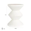 Richmond Bijzettafel Bloomstone Diablo Wit Ø35cm