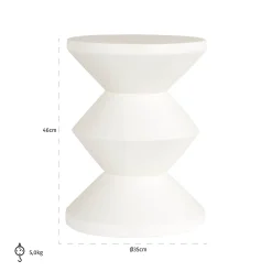Richmond Bijzettafel Bloomstone Diablo Wit Ø35cm