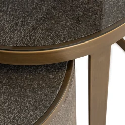 Richmond Bijzettafel Bloomville Met Glas Set Van 2 Goud