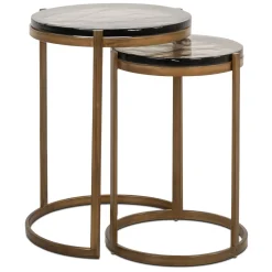 Richmond Bijzettafel Cleo Goud Set van 2