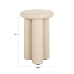 Richmond Bijzettafel Elbaz Beige Ø35cm