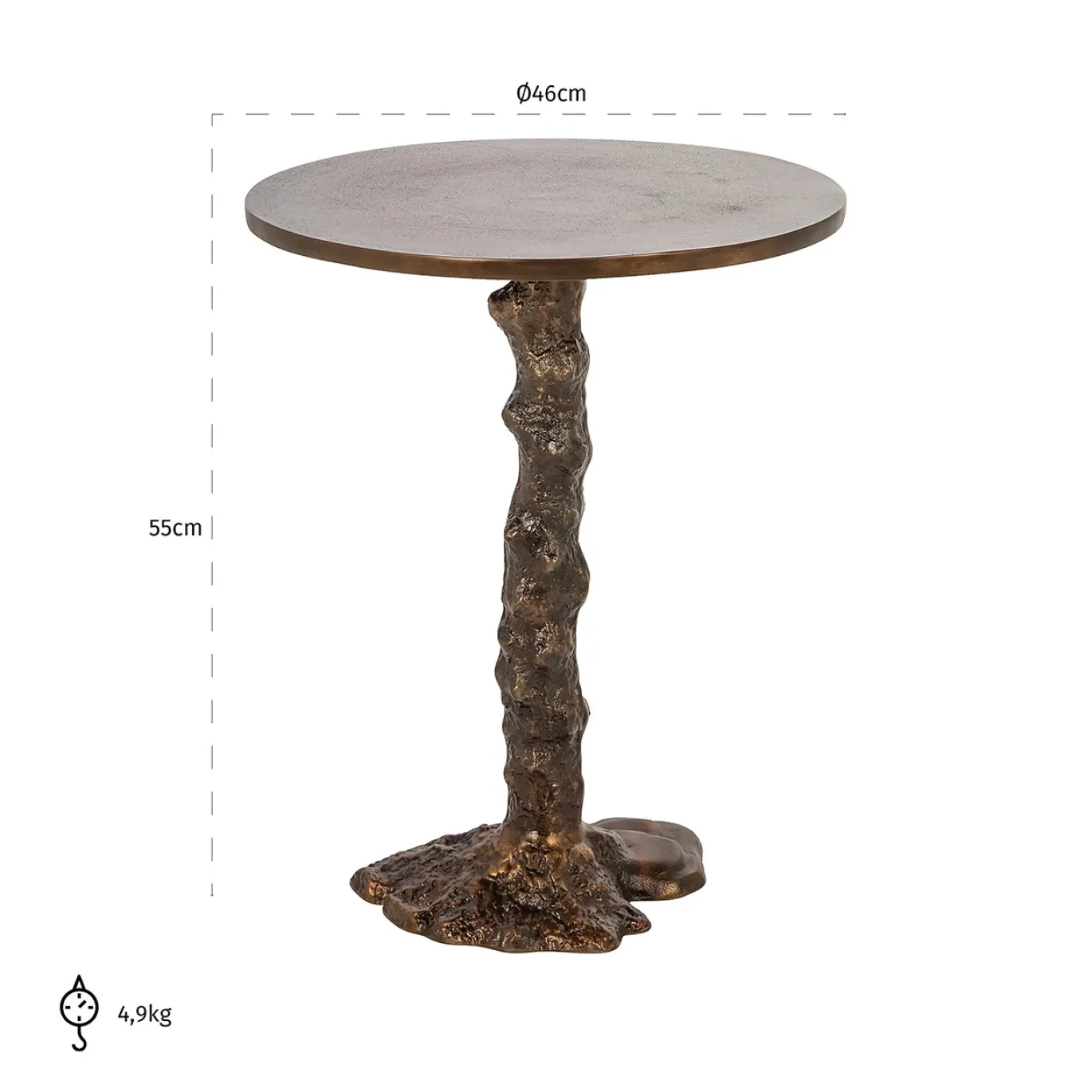 Richmond Bijzettafel Misty Brons