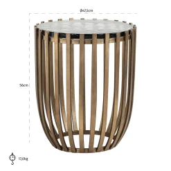 Richmond Bijzettafel Volante Glas Ø47cm