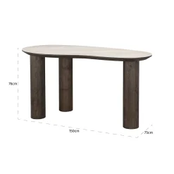 Richmond Bureau Ritz Beige/Bruin 150cm