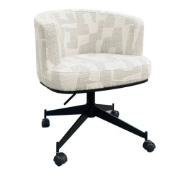 Richmond Draaistoel Rochenne met Wielen Beige Graffic