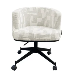 Richmond Draaistoel Rochenne met Wielen Beige Graffic