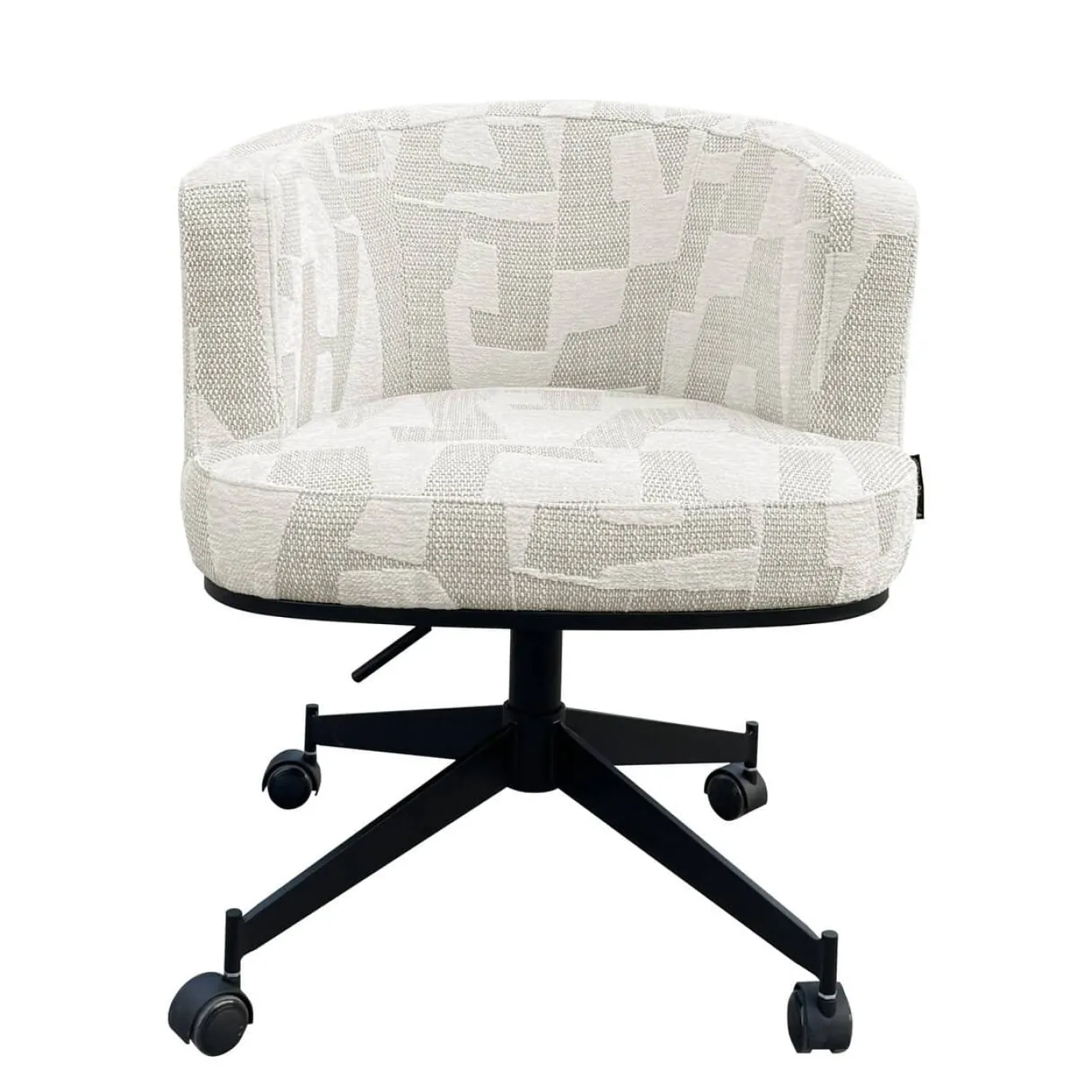 Richmond Draaistoel Rochenne met Wielen Beige Graffic