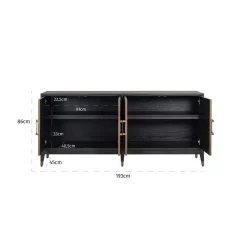 Richmond Dressoir Bloomingville 4-deuren Shagreen