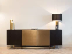 Richmond Dressoir Dax Zwart/Goud 220cm