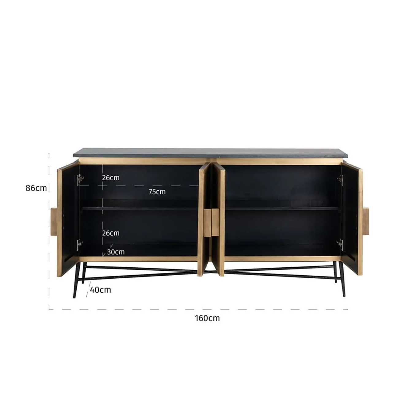 Richmond Dressoir Ironville 4-deuren