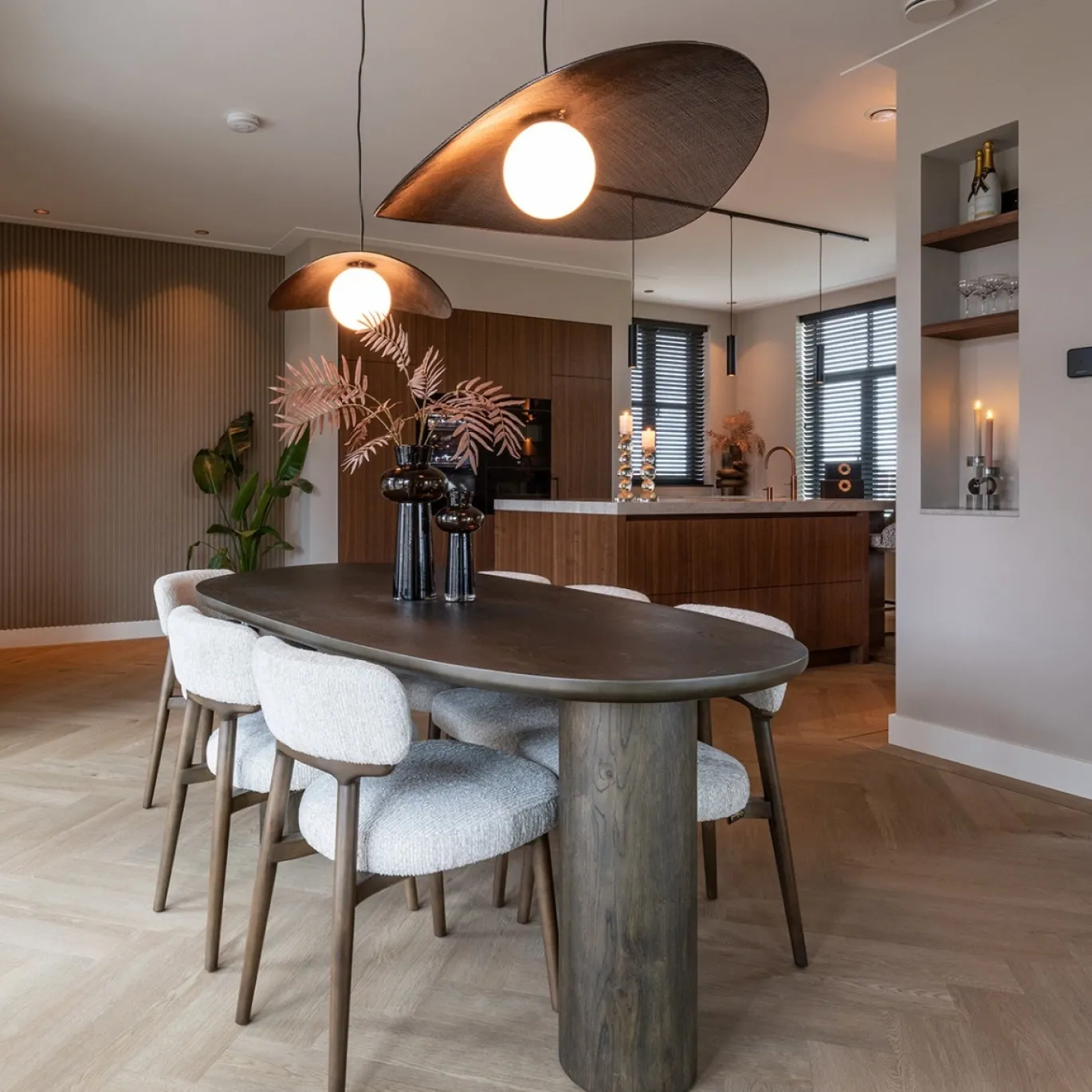 Richmond Eetkamerstoel Basker Naturel Linear Set van 2