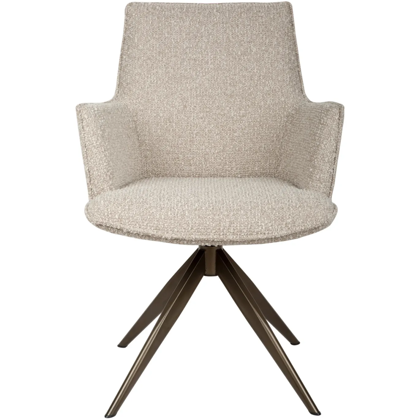Richmond Eetkamerstoel Dakota Naturel Chunky Draaibaar With Arm