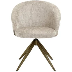 Richmond Eetkamerstoel Draaibaar Zendaya Beige Chenille