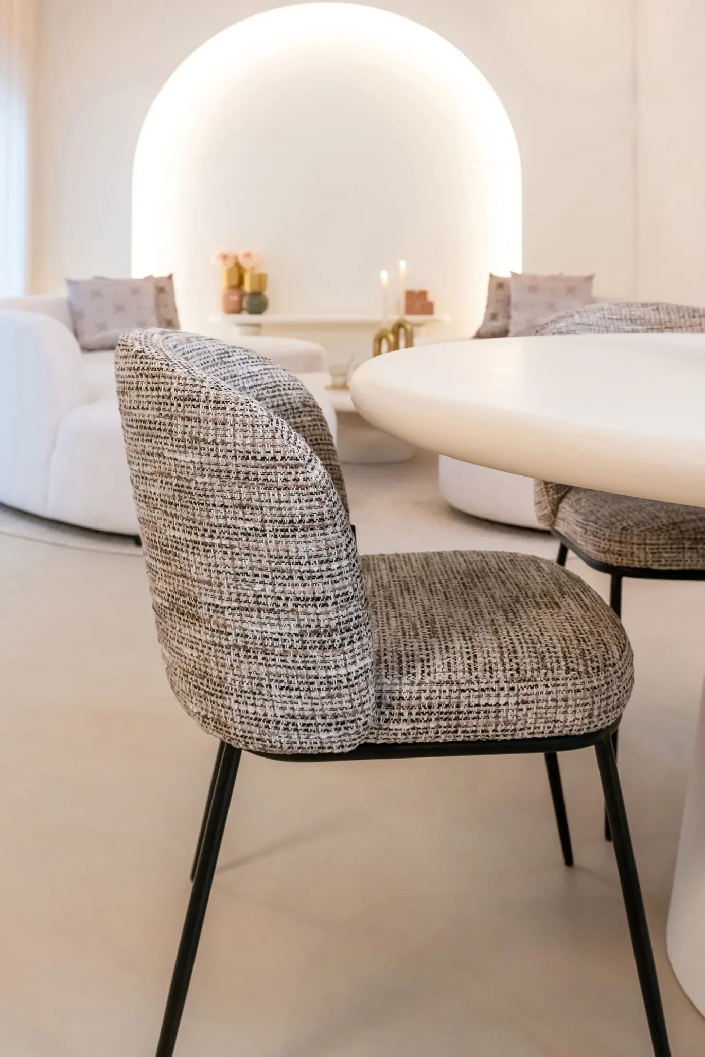 Richmond Eetkamerstoel Elvi Mokka Chunky Set Van 2