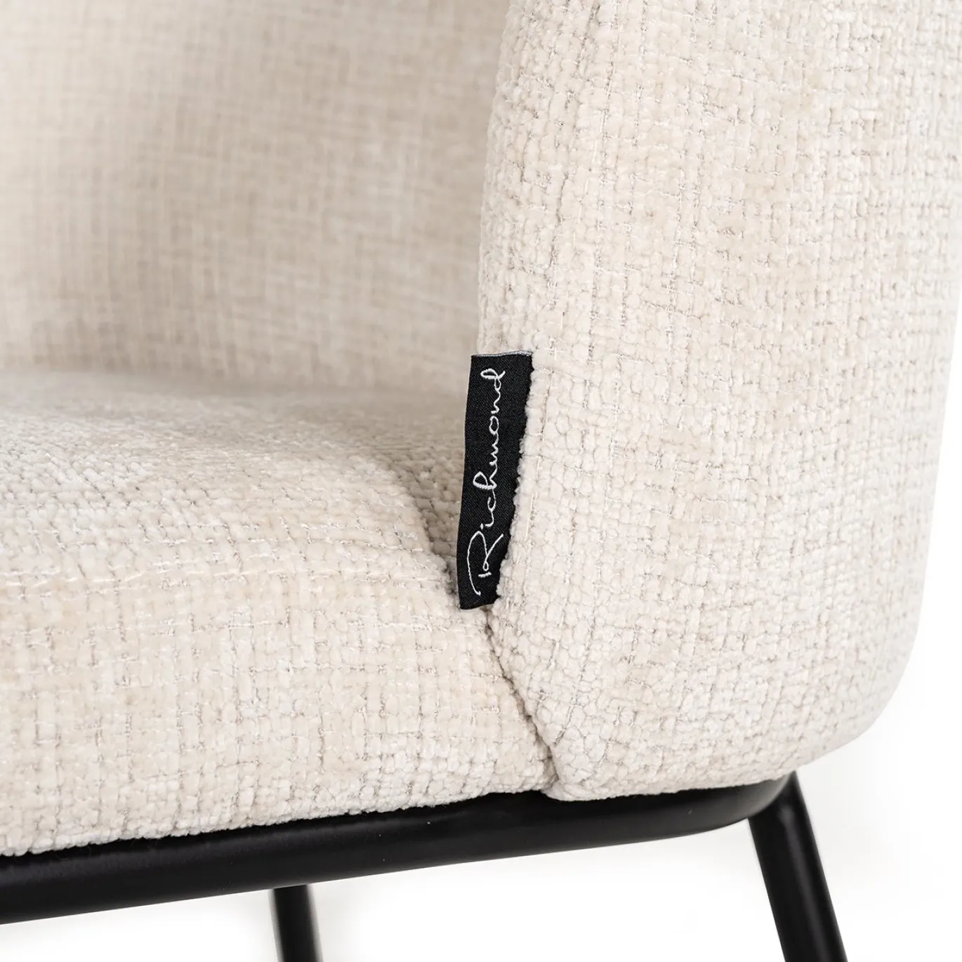 Richmond Eetkamerstoel Elvi Beige Chenille FR Set van 2
