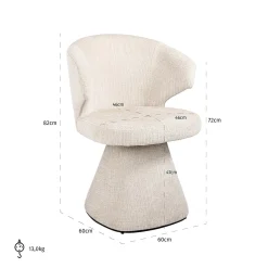 Richmond Eetkamerstoel Gatsbi Beige Chenille FR
