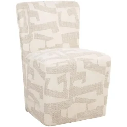 Richmond Eetkamerstoel Lorain Beige Graffic met Wieltjes