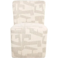 Richmond Eetkamerstoel Lorain Beige Graffic met Wieltjes