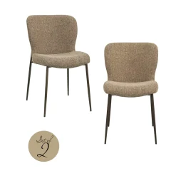 Richmond Eetkamerstoel Odarby Champagne Tweed Set Van 2