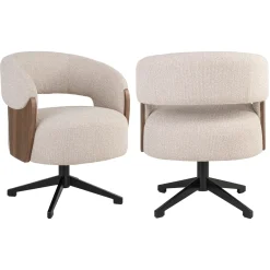 Richmond Eetkamerstoel Pollux Lodge Beige/Walnoot
