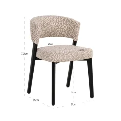 Richmond Eetkamerstoel Zeno Beige Leopard