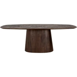 Richmond Eettafel Alix Deens Ovaal Mangohout Donkerbruin 230cm
