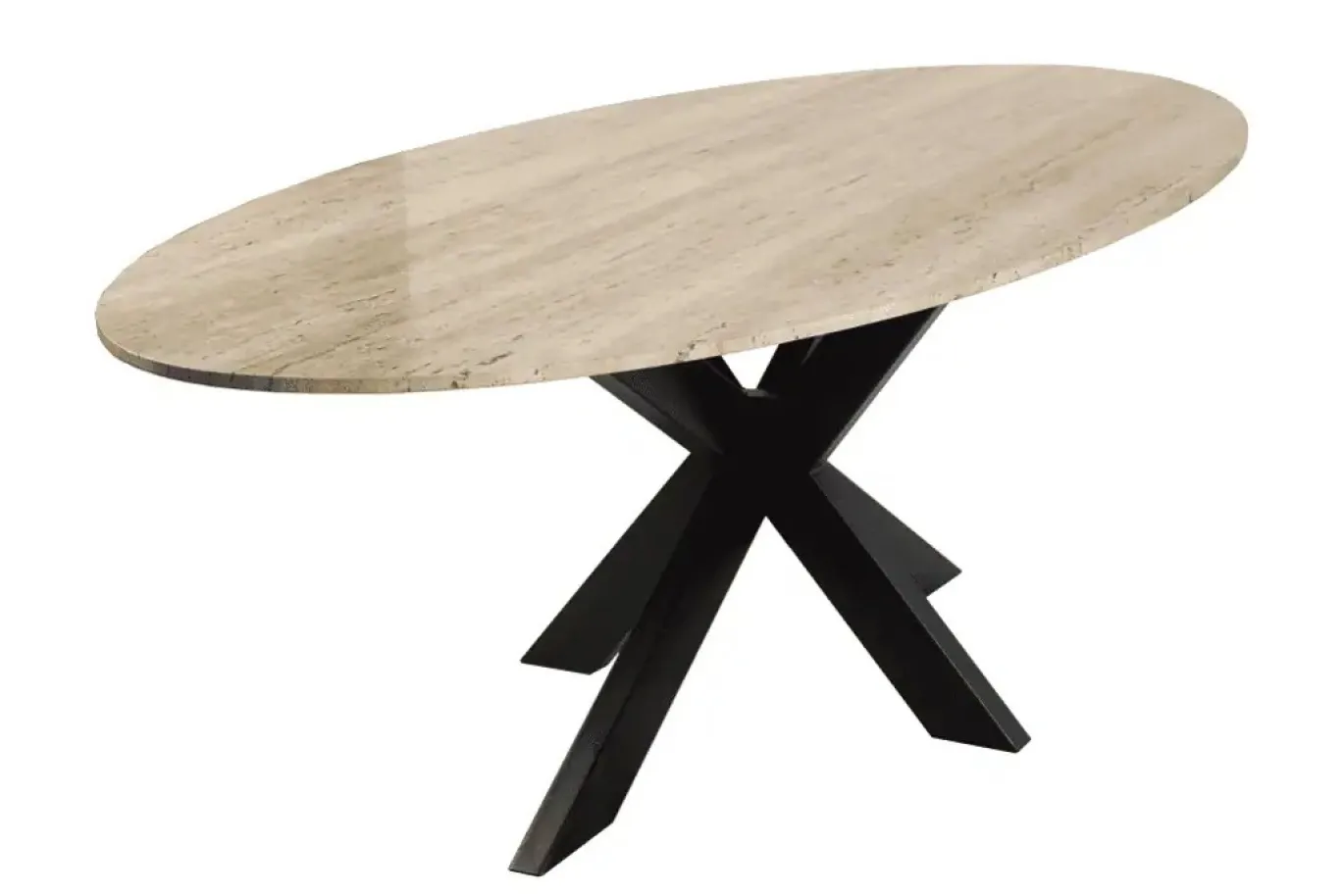 Richmond Eettafel Avalon Travertin Ovaal Brons 230cm