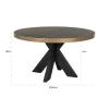 Richmond Eettafel Bloomville PU-Leer Ø140cm