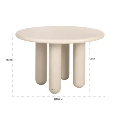Richmond Eettafel Calma Beige Ø120cm