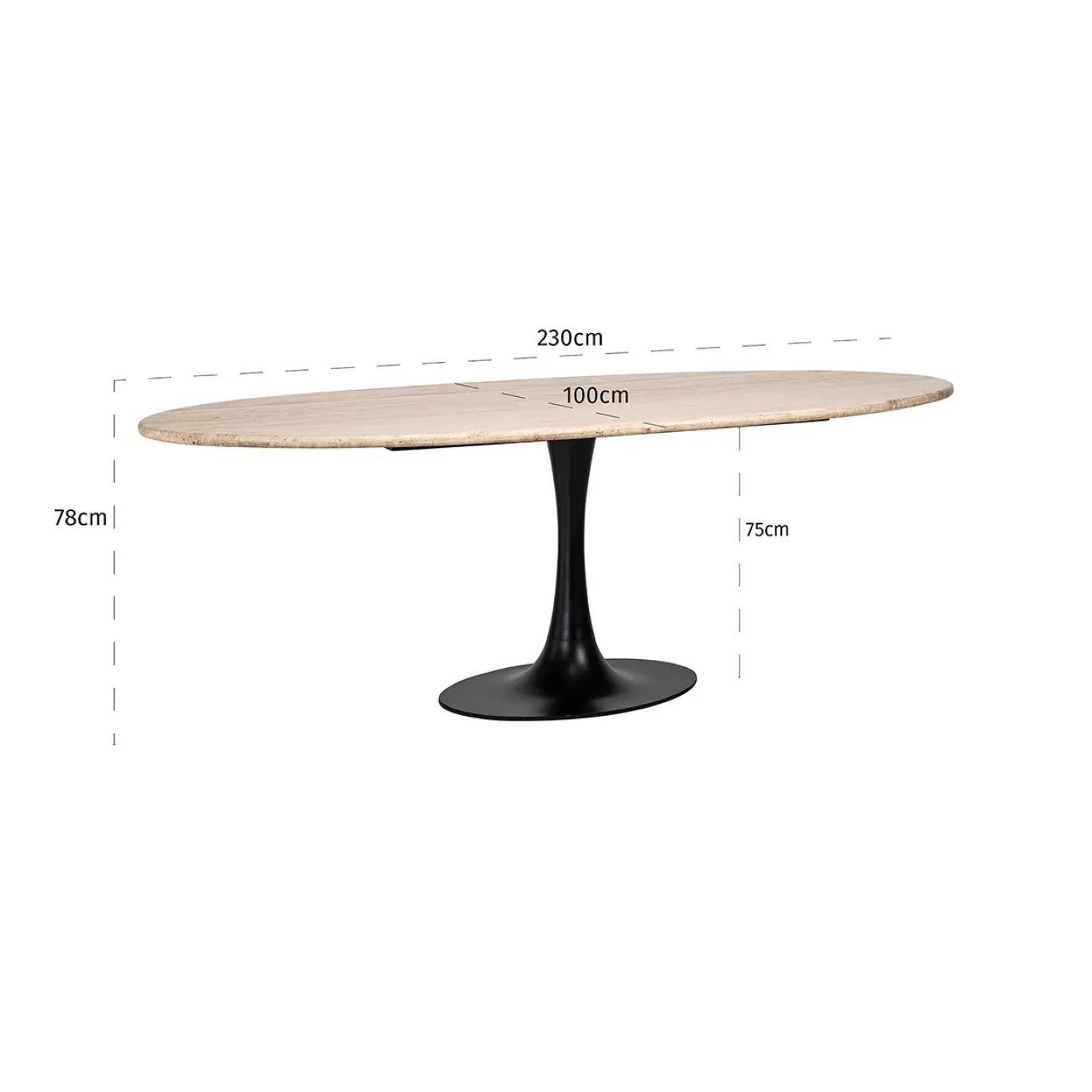 Richmond Eettafel Hampton Ovaal 230cm