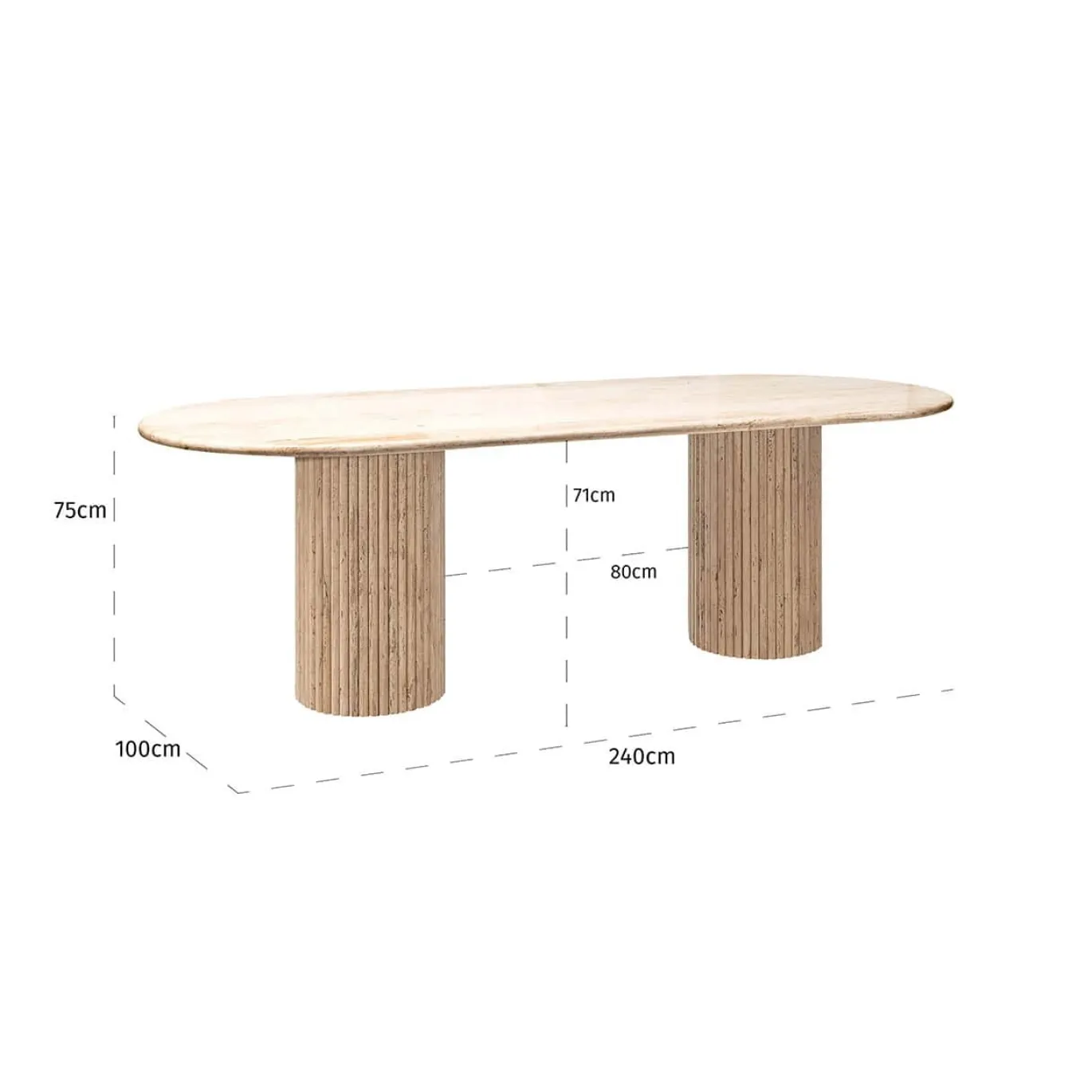Richmond Eettafel La Cantera Ovaal 240cm