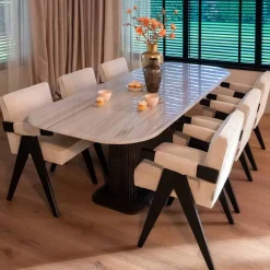 Richmond Eettafel Mayfield Marmer Wit 230cm