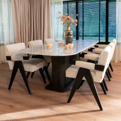 Richmond Eettafel Mayfield Marmer Wit 230cm