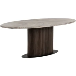 Richmond Eettafel Rasford Donkerbruin Ovaal 200cm