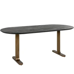 Richmond Eettafel Revelin Zwart Mangohout 200cm